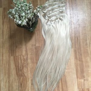 Bellami white blonde extensions